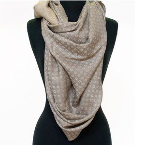 Reversible Large Silk Wool Jamavar Shawl Grey-on-Grey & Gold Pashmina Paisley